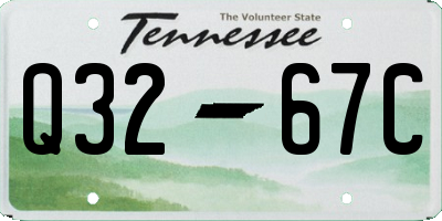 TN license plate Q3267C