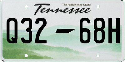 TN license plate Q3268H