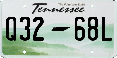 TN license plate Q3268L
