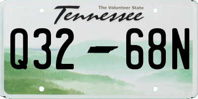TN license plate Q3268N