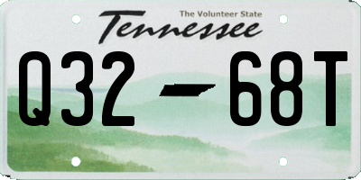 TN license plate Q3268T