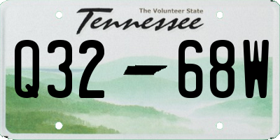 TN license plate Q3268W