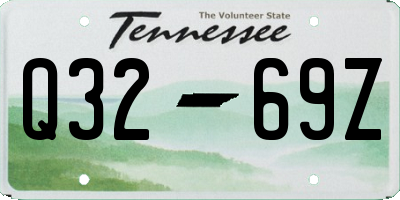 TN license plate Q3269Z