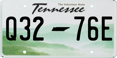 TN license plate Q3276E