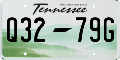 TN license plate Q3279G