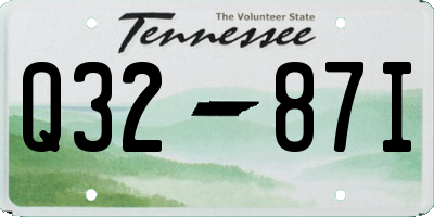 TN license plate Q3287I