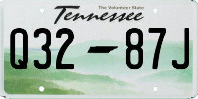 TN license plate Q3287J