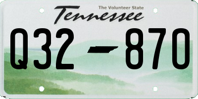 TN license plate Q3287O