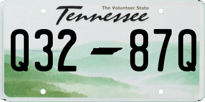 TN license plate Q3287Q