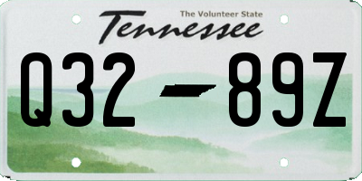 TN license plate Q3289Z