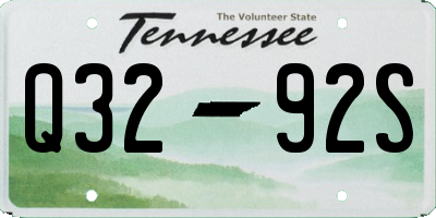 TN license plate Q3292S