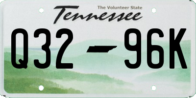 TN license plate Q3296K