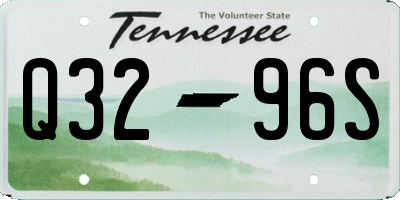 TN license plate Q3296S