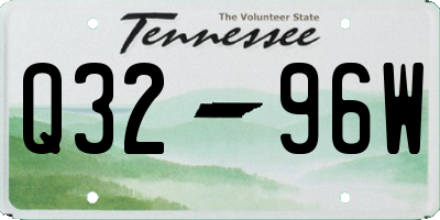 TN license plate Q3296W