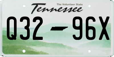 TN license plate Q3296X