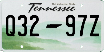 TN license plate Q3297Z