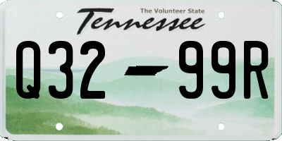 TN license plate Q3299R