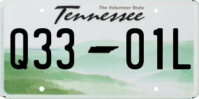 TN license plate Q3301L