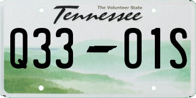 TN license plate Q3301S