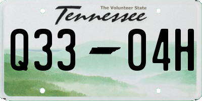 TN license plate Q3304H