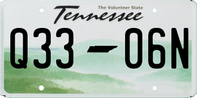 TN license plate Q3306N