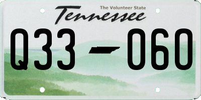 TN license plate Q3306O