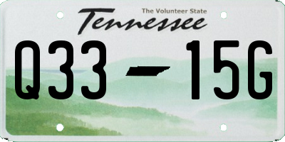 TN license plate Q3315G