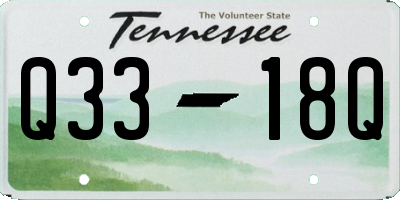 TN license plate Q3318Q