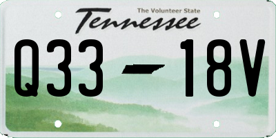 TN license plate Q3318V