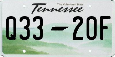 TN license plate Q3320F