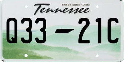 TN license plate Q3321C