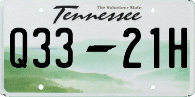 TN license plate Q3321H