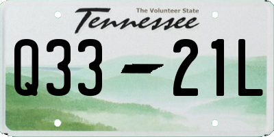 TN license plate Q3321L