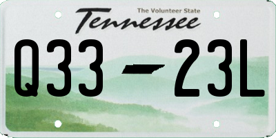 TN license plate Q3323L