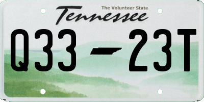 TN license plate Q3323T