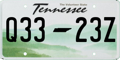 TN license plate Q3323Z