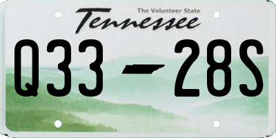 TN license plate Q3328S