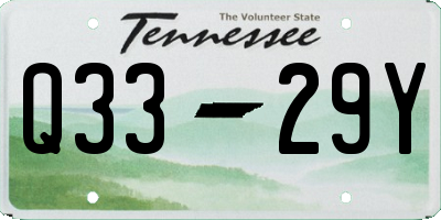 TN license plate Q3329Y