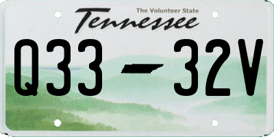 TN license plate Q3332V