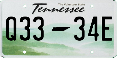 TN license plate Q3334E