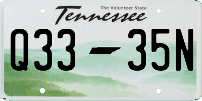 TN license plate Q3335N