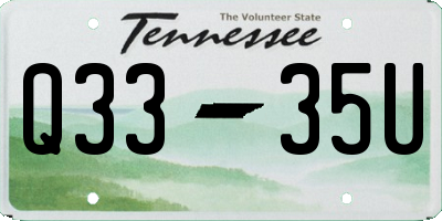 TN license plate Q3335U