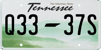 TN license plate Q3337S