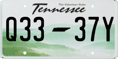 TN license plate Q3337Y