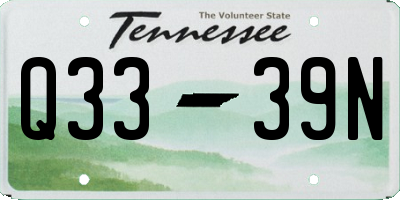 TN license plate Q3339N