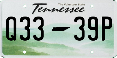 TN license plate Q3339P