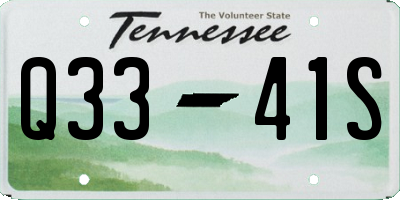 TN license plate Q3341S