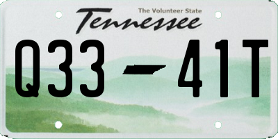 TN license plate Q3341T