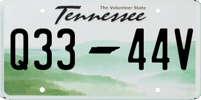 TN license plate Q3344V