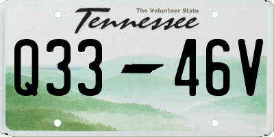 TN license plate Q3346V
